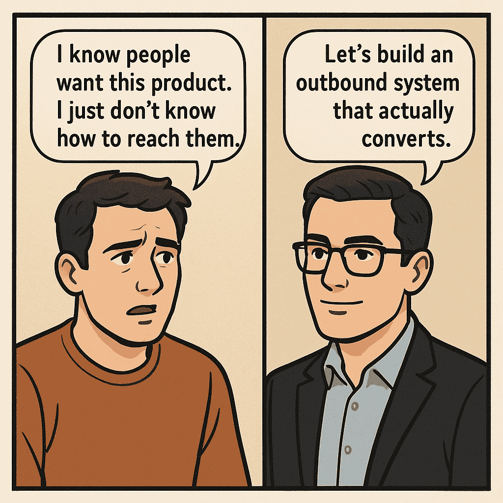 Bootstrapped SaaS founder partners with cold outreach agency to build scalable outbound pipeline.