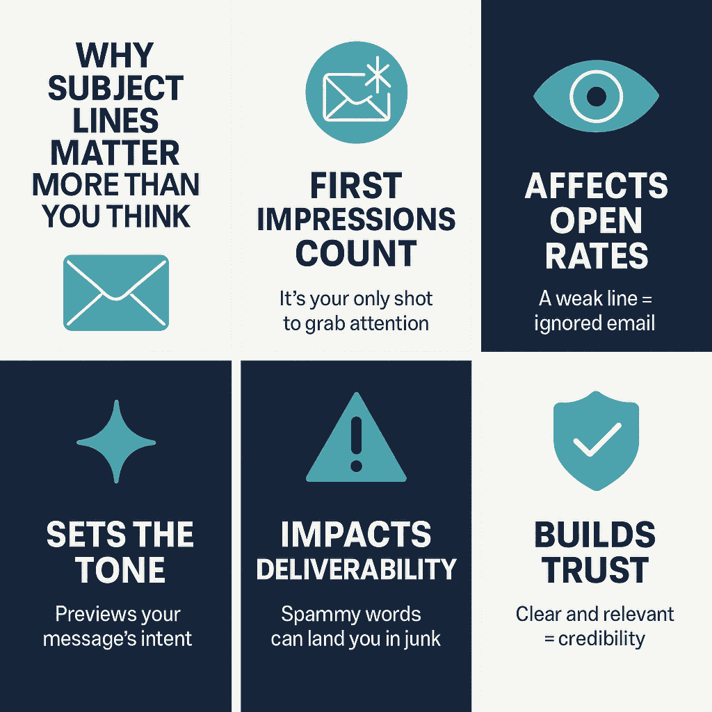 Your subject line is the first impression—make it count or risk getting ignored.” cold outreach agency