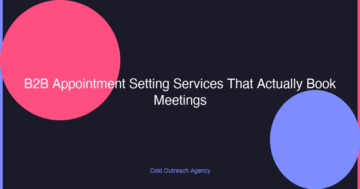 B2B Appointment Setting Services That Actually Book Meetings