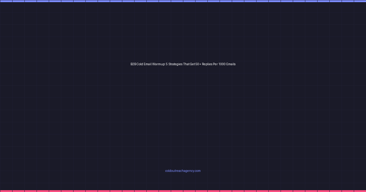 B2B Cold Email Warmup: 5 Strategies That Get 50+ Replies Per 1000 Emails