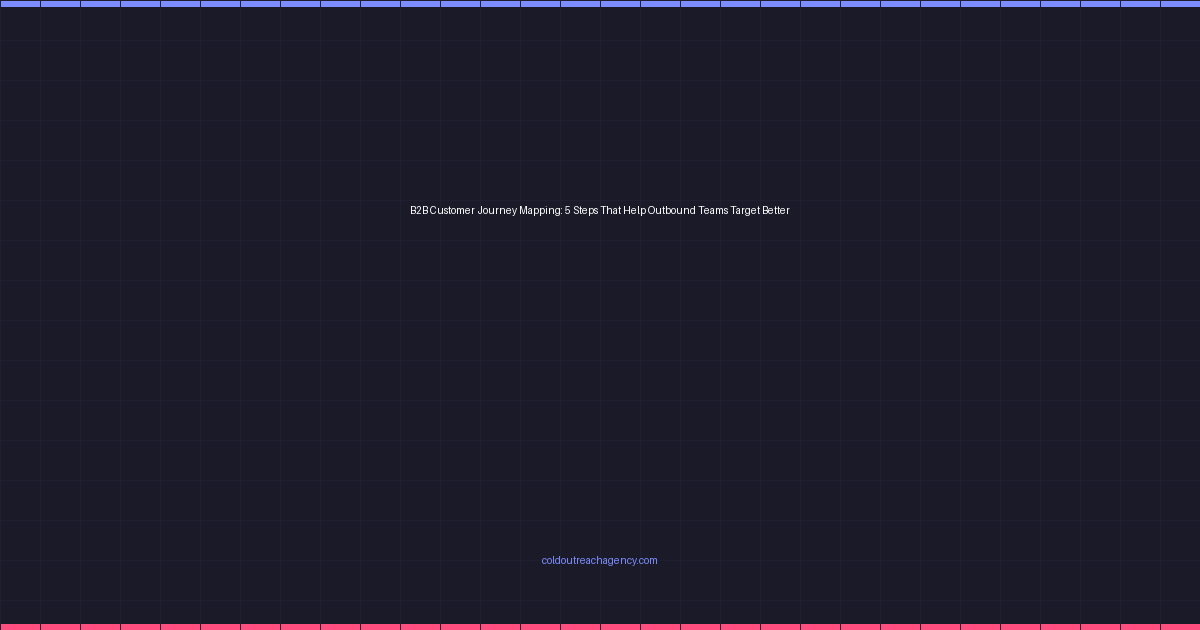 B2B Customer Journey Mapping: 5 Steps That Help Outbound Teams Target Better
