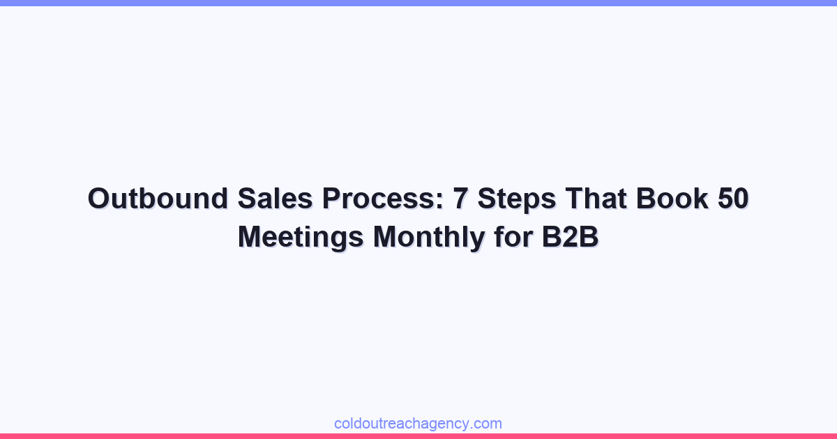 Outbound Sales Process: 7 Steps That Book 50 Meetings Monthly for B2B