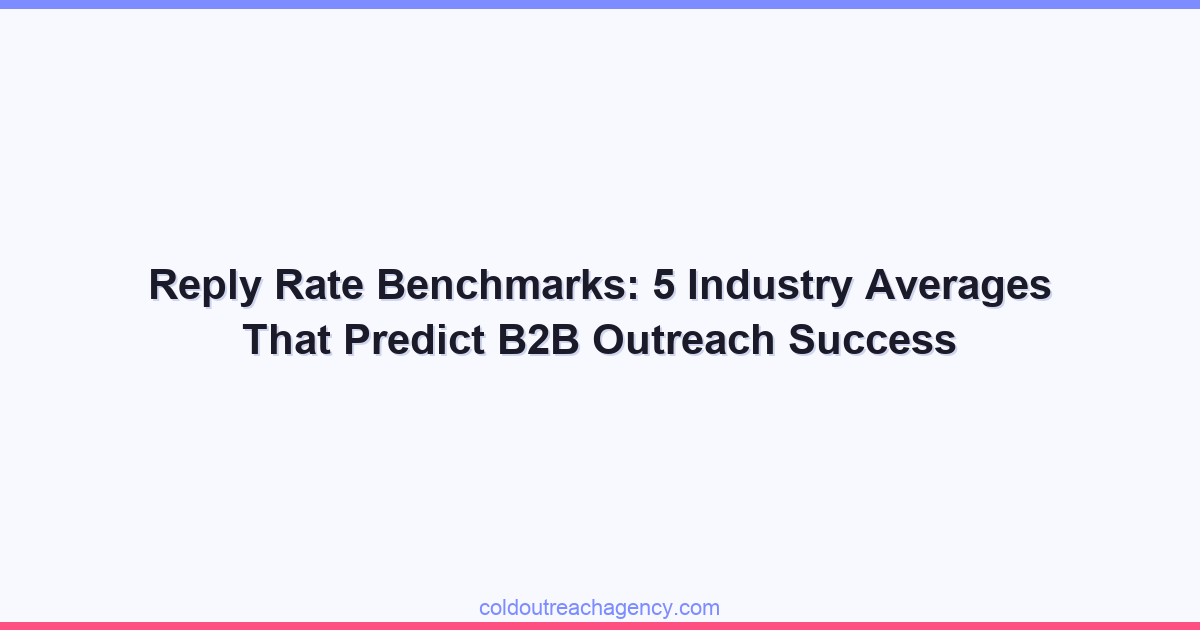 Reply Rate Benchmarks: 5 Industry Averages That Predict B2B Outreach Success