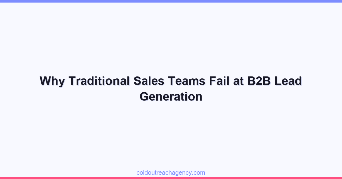 Why Traditional Sales Teams Fail at B2B Lead Generation